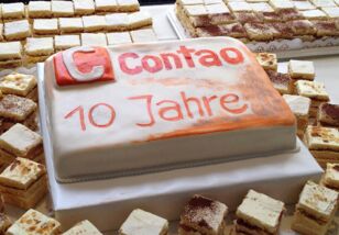Torte zum 10jährigen Geburtstag von Contao